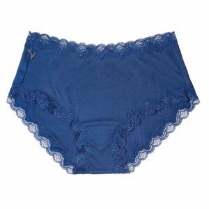 Silk Blue High-Waisted Panties 3XL Estate Blue Uwila